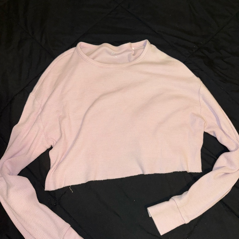 PacSun Light Pink Ribbed Crop Top